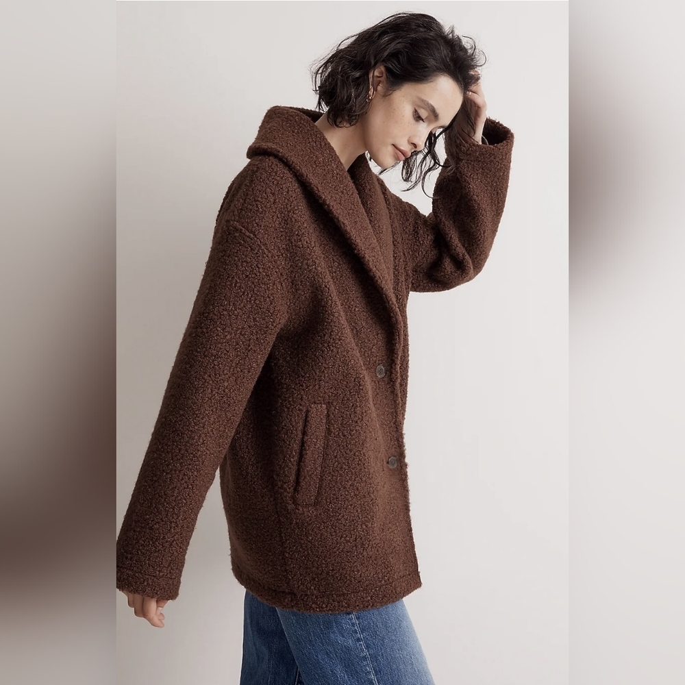 Madewell Brown Shawl Collar Coat